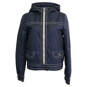 Prada Biker Jacket in Navy Polyamide